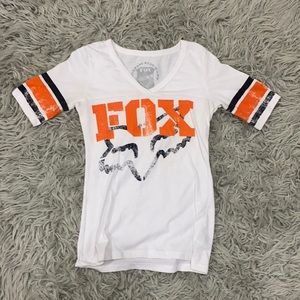 FOX size sm white shirt